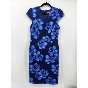 denim button midi dress Women's Just As I Said Blue Cotton Patterned Denim Belted Midi Dress | Size: L